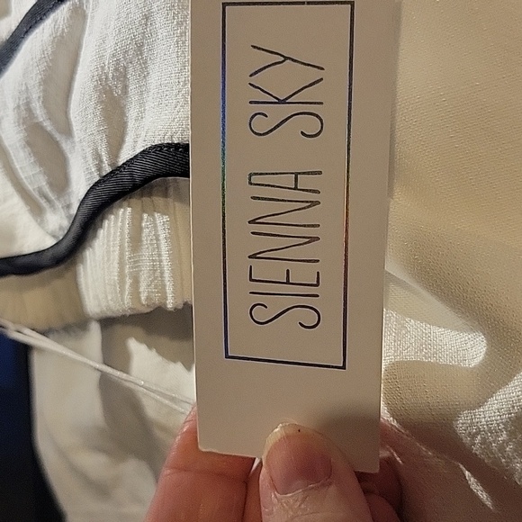 Sienna Sky White Pants with Black Accents - Picture 5 of 8